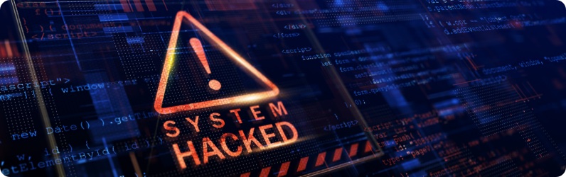 system hacked graphic