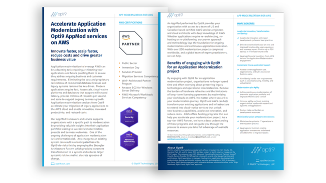 AWS Modernization