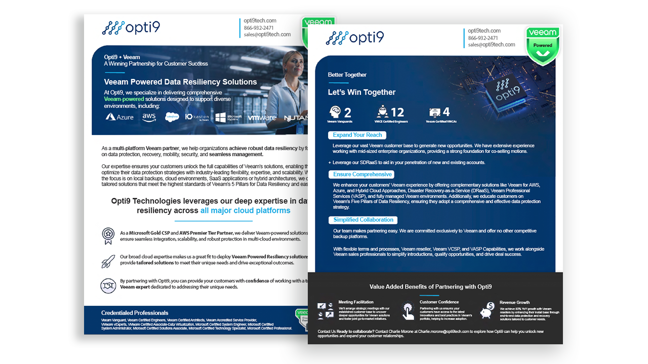 Opti9 Veeam Overview